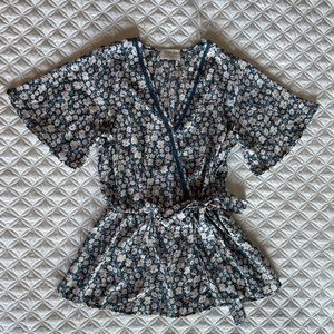 Sienna Sky Floral Top with Tie